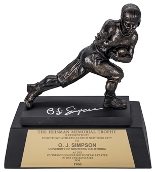 O.J. Simpson Signed 1968 Heisman Memorial Replica Trophy (JSA)